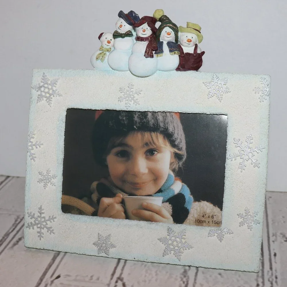 ⛄ Snowman Photo Frame · 4x6